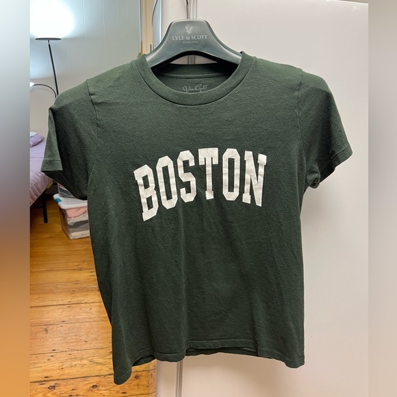 Brandy Melville Dark Green Boston Tee - Picture 2 of 3